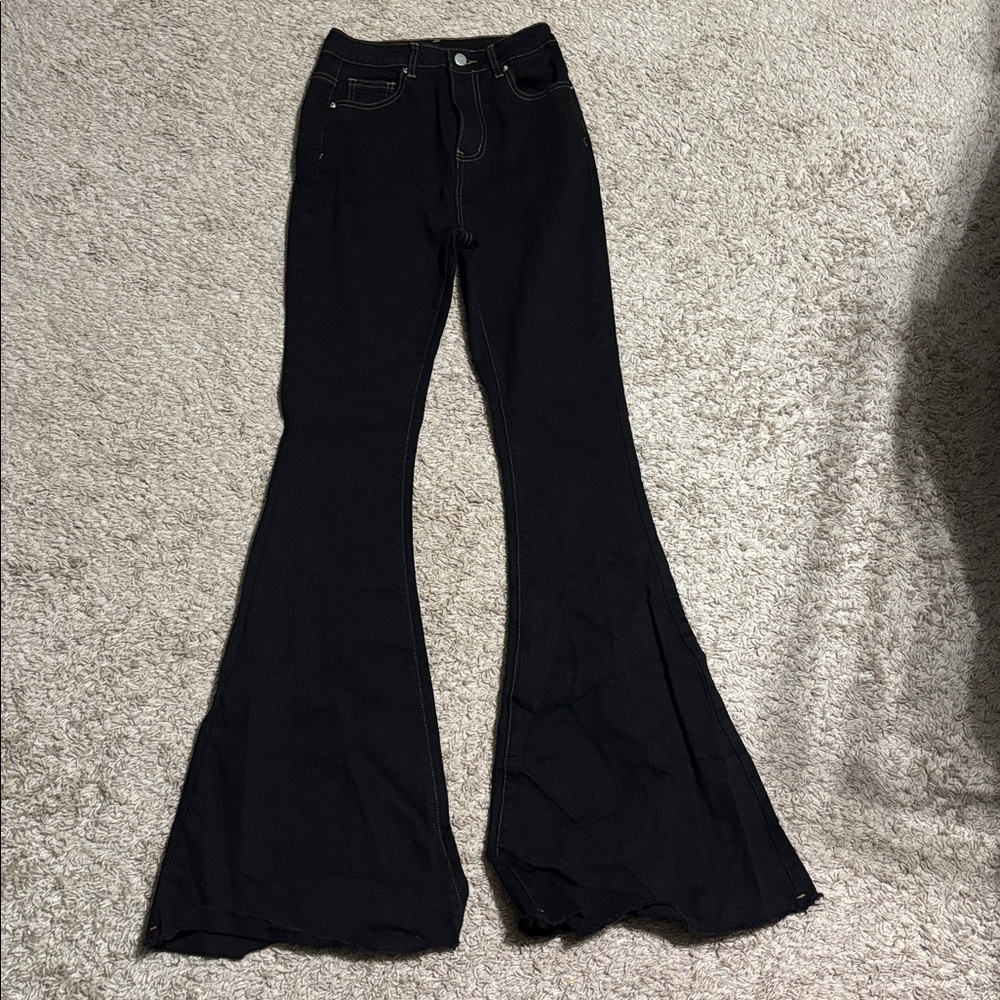 SHEIN Black Flare & Wide Leg Jeans